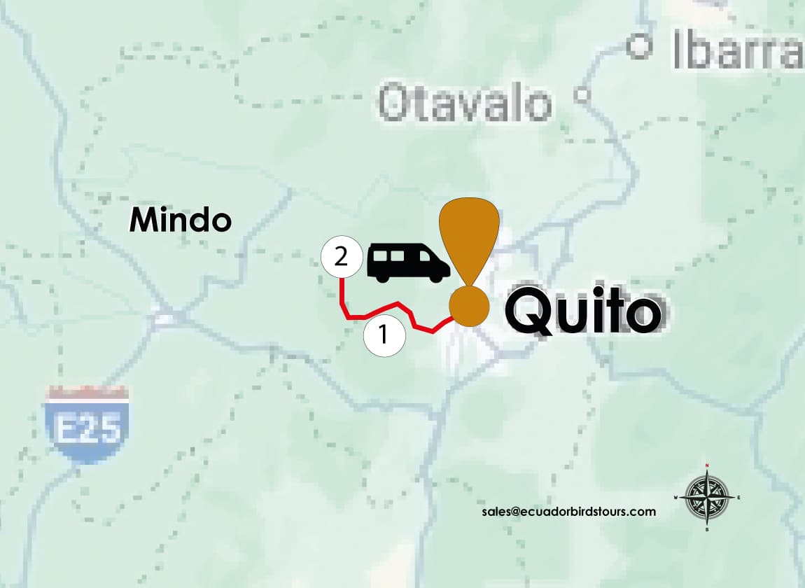 birding map day tour zuro loma